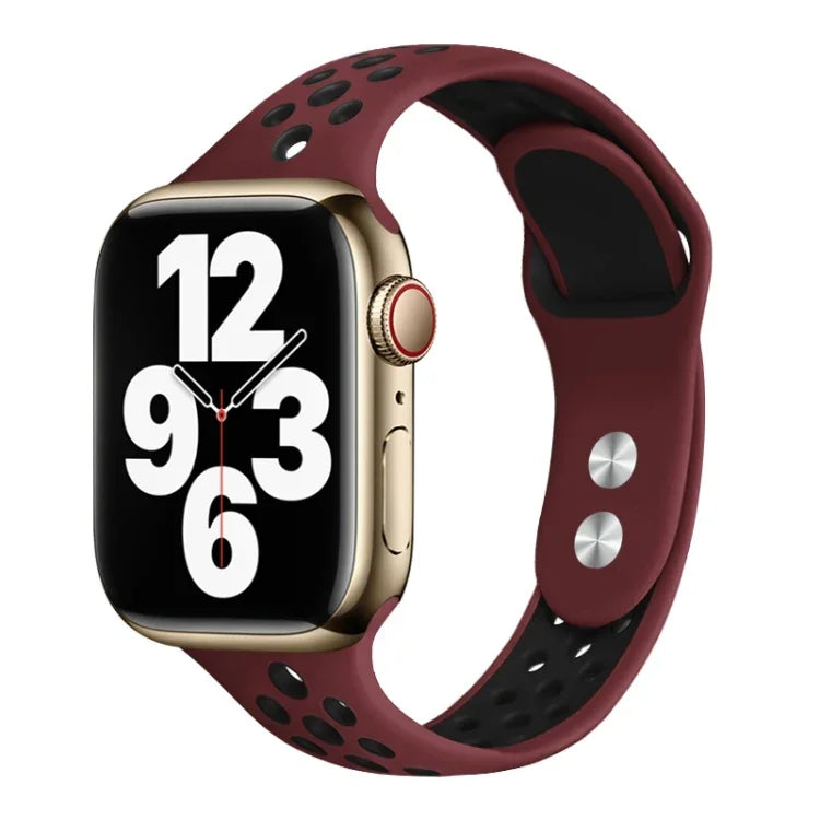 Double Nail Small Waist Watch Band For Apple Watch Series, 7 45mm / 6&SE&5&4 44mm / 3&2&1 42mm, 7 41mm / 6&SE&5&4 40mm / 3&2&1 38mm