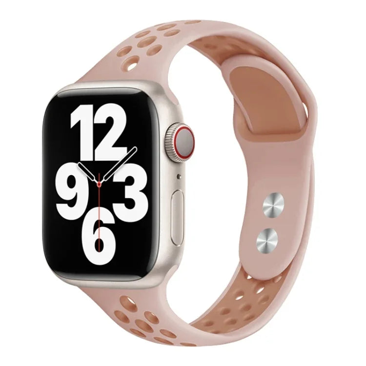 Double Nail Small Waist Watch Band For Apple Watch Series, 7 45mm / 6&SE&5&4 44mm / 3&2&1 42mm, 7 41mm / 6&SE&5&4 40mm / 3&2&1 38mm