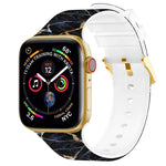 Square Buckle Color Printing Watch Band For Apple Watch Series, 7 45mm / 6&SE&5&4 44mm / 3&2&1 42mm, 7 41mm / 6&SE&5&4 40mm / 3&2&1 38mm