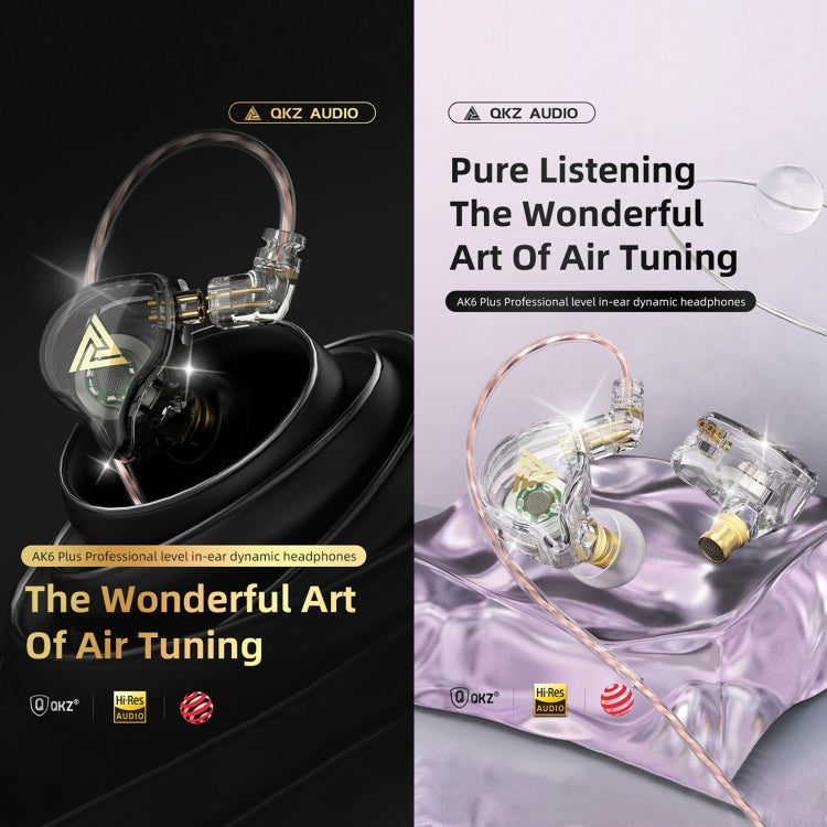 QKZ AK6 PLUS HiFi Bass Abnehmbares Audiokabel Dynamischer Starker Bass Kabelgebundener Ohrhörer, mit Mikrofon, ohne Mikrofon