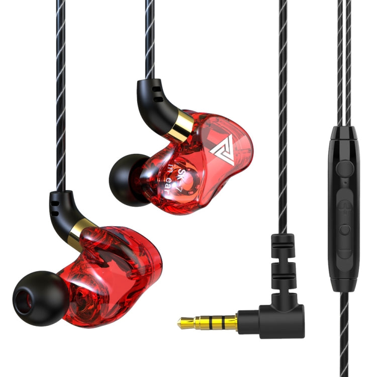 QKZ SK7 3,5mm Sport In-Ear Kupfer-Treiber Kabelgebundener HIFI Stereo Ohrhörer mit Mikrofon