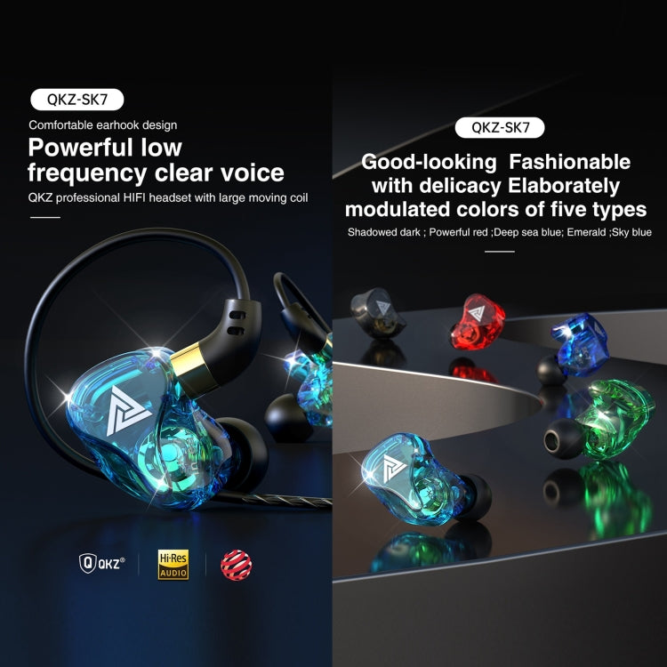 QKZ SK7 3,5mm Sport In-Ear Kupfer-Treiber Kabelgebundener HIFI Stereo Ohrhörer mit Mikrofon