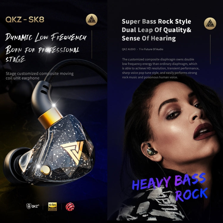 QKZ SK8 3,5mm Sport In-Ear Dynamischer HIFI Monitor Ohrhörer mit Mikrofon