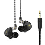 QKZ ZXT Sport In-Ear Kabelgebundener Steuerungsstecker HIFI Stereo Bühnenmonitor Ohrhörer, Standardversion, mit Mikrofon