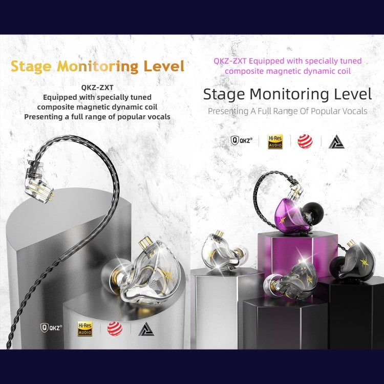 QKZ ZXT Sport In-Ear Kabelgebundener Steuerungsstecker HIFI Stereo Bühnenmonitor Ohrhörer, Standardversion, mit Mikrofon