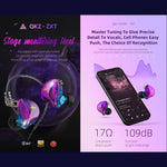 QKZ ZXT Sport In-Ear Kabelgebundener Steuerungsstecker HIFI Stereo Bühnenmonitor Ohrhörer, Standardversion, mit Mikrofon