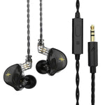 QKZ ZXT Sport In-Ear Kabelgebundener Steuerungsstecker HIFI Stereo Bühnenmonitor Ohrhörer, Standardversion, mit Mikrofon