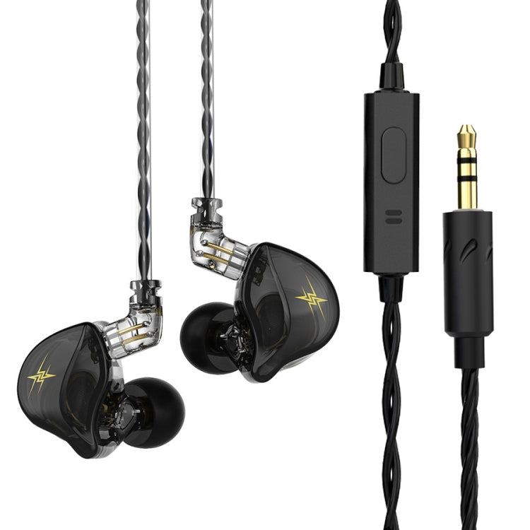 QKZ ZXT Sport In-Ear Kabelgebundener Steuerungsstecker HIFI Stereo Bühnenmonitor Ohrhörer, Standardversion, mit Mikrofon