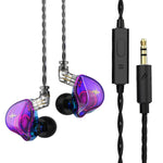 QKZ ZXT Sport In-Ear Kabelgebundener Steuerungsstecker HIFI Stereo Bühnenmonitor Ohrhörer, Standardversion, mit Mikrofon