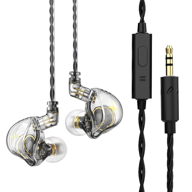 QKZ ZXT Sport In-Ear Kabelgebundener Steuerungsstecker HIFI Stereo Bühnenmonitor Ohrhörer, Standardversion, mit Mikrofon