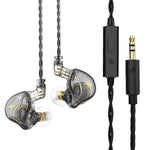 QKZ ZXT Sport In-Ear Kabelgebundener Steuerungsstecker HIFI Stereo Bühnenmonitor Ohrhörer, Standardversion, mit Mikrofon