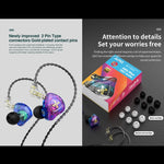 QKZ AK6 MAX In-Ear Dynamischer Subwoofer Kabelgesteuerter Ohrhörer, Standardversion, mit Mikrofonversion