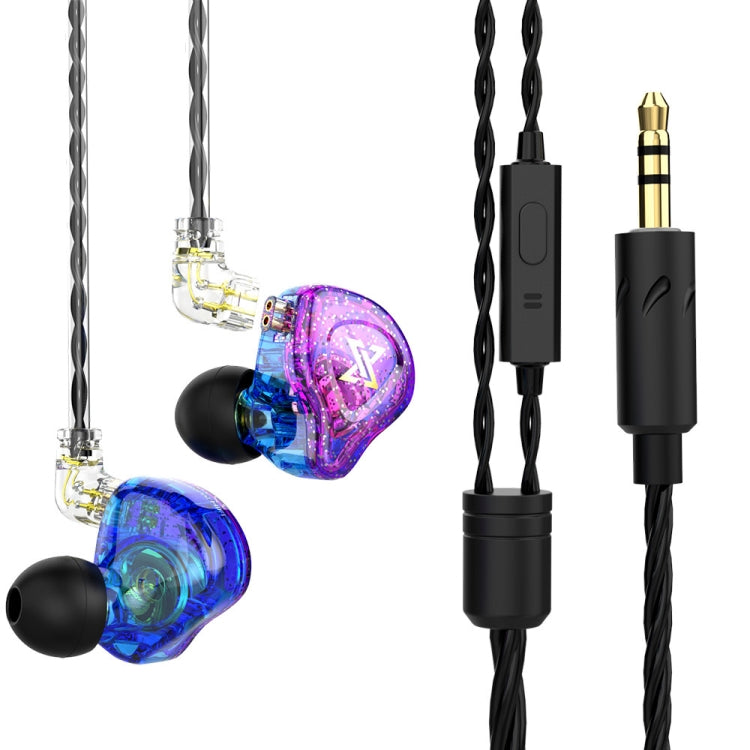 QKZ AK6 MAX In-Ear Dynamischer Subwoofer Kabelgesteuerter Ohrhörer, Standardversion, mit Mikrofonversion