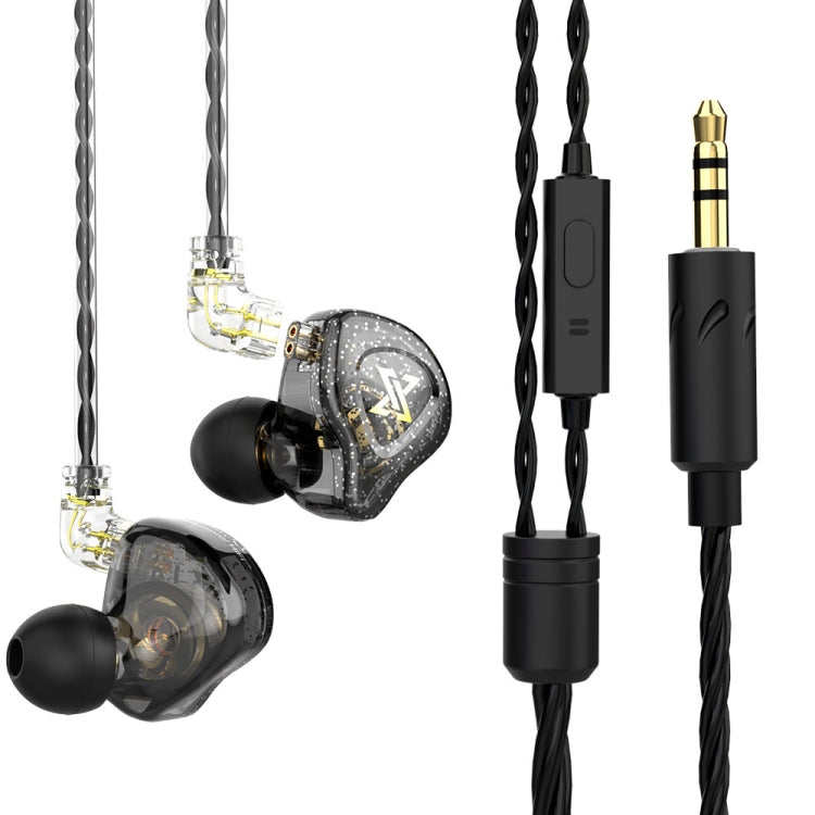 QKZ AK6 MAX In-Ear Dynamischer Subwoofer Kabelgesteuerter Ohrhörer, Standardversion, mit Mikrofonversion