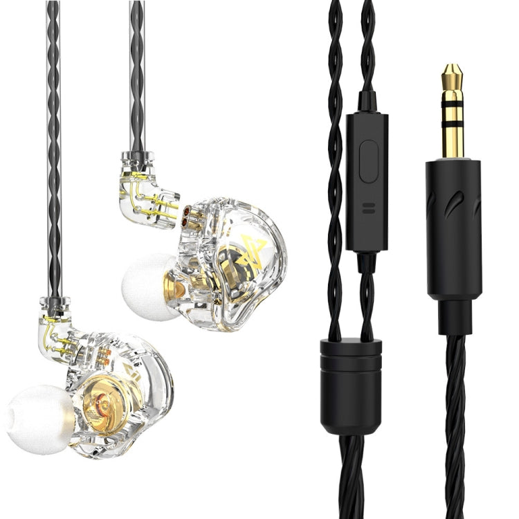 QKZ AK6 MAX In-Ear Dynamischer Subwoofer Kabelgesteuerter Ohrhörer, Standardversion, mit Mikrofonversion