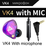 QKZ VK4 In-Ear Subwoofer HiFi Kabelgesteuerter Ohrhörer mit Mikrofon