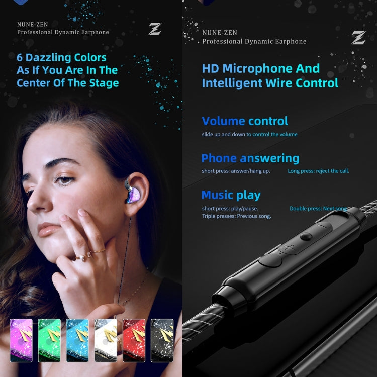 QKZ ZEN In-Ear Subwoofer Kabelgesteuerte Musik Lauf-Sport Kopfhörer mit Mikrofon