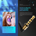 QKZ ZEN In-Ear Subwoofer Kabelgesteuerte Musik Lauf-Sport Kopfhörer mit Mikrofon