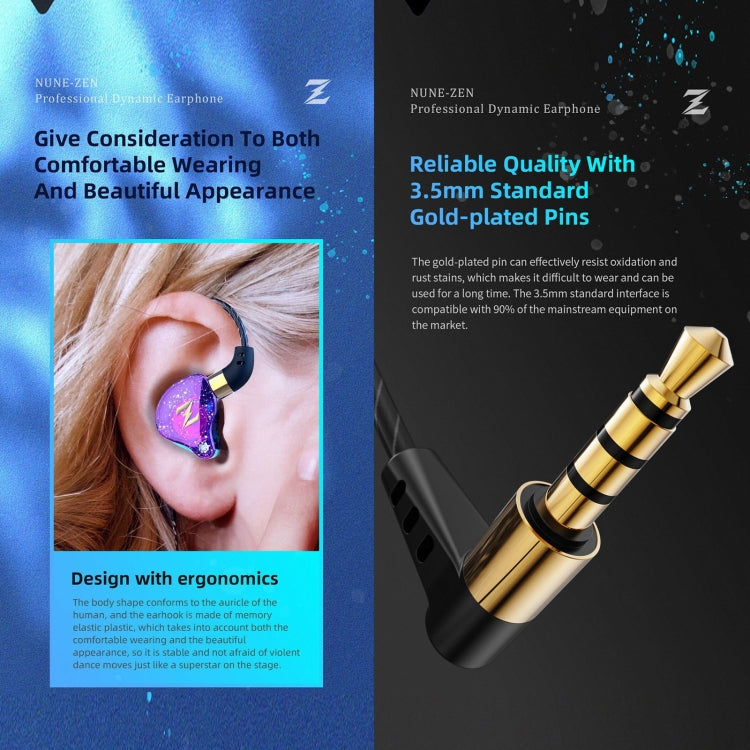 QKZ ZEN In-Ear Subwoofer Kabelgesteuerte Musik Lauf-Sport Kopfhörer mit Mikrofon