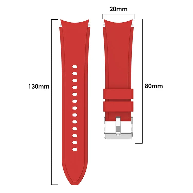 Silikonarmband (mm), passend für Samsung Galaxy Watch 5 (40 mm) und Samsung Galaxy Watch 5 Pro (45 mm).