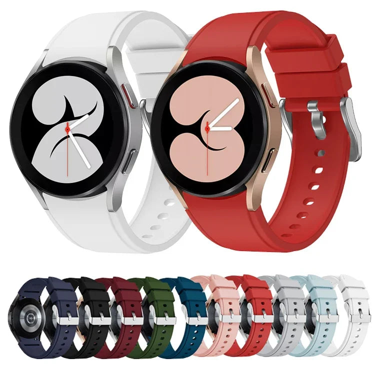 Silikonarmband (mm), passend für Samsung Galaxy Watch 5 (40 mm) und Samsung Galaxy Watch 5 Pro (45 mm).