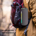 HOPESTAR P39 Wasserdichter Outdoor RGB-Licht Wireless Bluetooth Lautsprecher