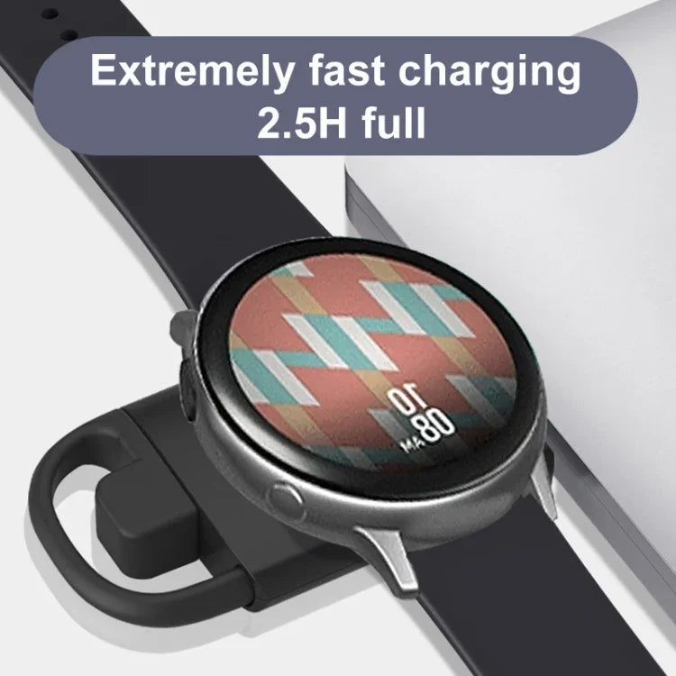 T09-S Tragbares kabelloses Ladegerät mit USB + Typ-C für Samsung Watch-Serie