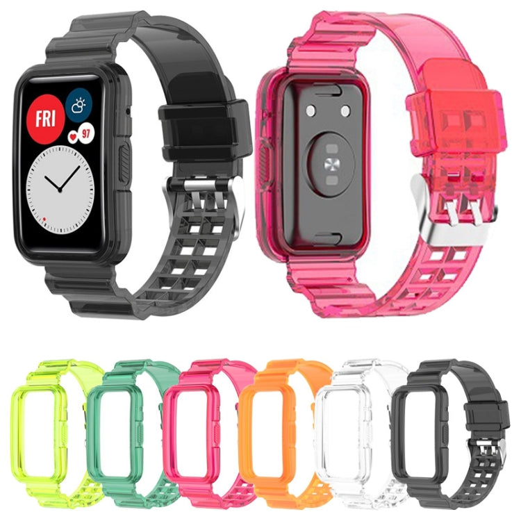 For Huawei Watch Fit 2 Integrated Transparent Silicone Watch Band, For Huawei Watch Fit 2