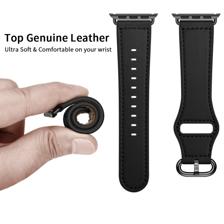 Echtes Leder-Uhrenarmband für Apple Watch Series, 7 45mm / 6&SE&5&4 44mm / 3&2&1 42mm, 7 41mm / 6&SE&5&4 40mm / 3&2&1 38mm