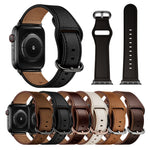 Echtes Leder-Uhrenarmband für Apple Watch Series, 7 45mm / 6&SE&5&4 44mm / 3&2&1 42mm, 7 41mm / 6&SE&5&4 40mm / 3&2&1 38mm