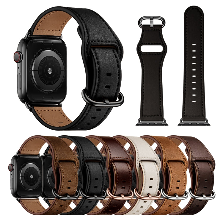 Echtes Leder-Uhrenarmband für Apple Watch Series, 7 45mm / 6&SE&5&4 44mm / 3&2&1 42mm, 7 41mm / 6&SE&5&4 40mm / 3&2&1 38mm