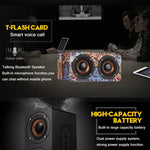 M5 Multifunktionaler Desktop-Bluetooth-Holzlautsprecher Kabelloser Lautsprecher