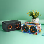 M5 Multifunktionaler Desktop-Bluetooth-Holzlautsprecher Kabelloser Lautsprecher