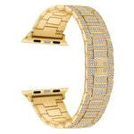 Diamant Metall-Uhrenarmband Für Apple Watch Series, 7 45mm / 6&SE&5&4 44mm / 3&2&1 42mm, 7 41mm / 6&SE&5&4 40mm / 3&2&1 38mm
