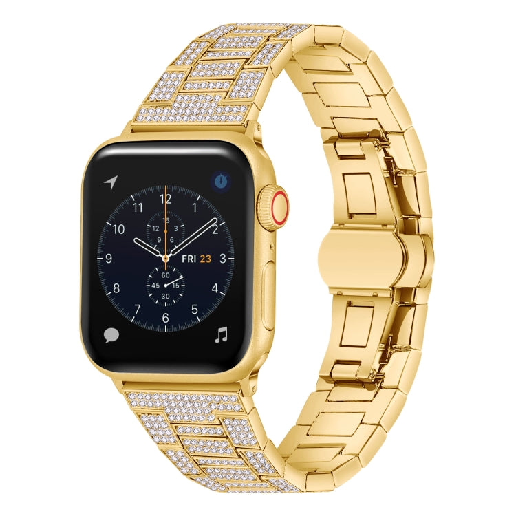 Diamant Metall-Uhrenarmband Für Apple Watch Series, 7 45mm / 6&SE&5&4 44mm / 3&2&1 42mm, 7 41mm / 6&SE&5&4 40mm / 3&2&1 38mm