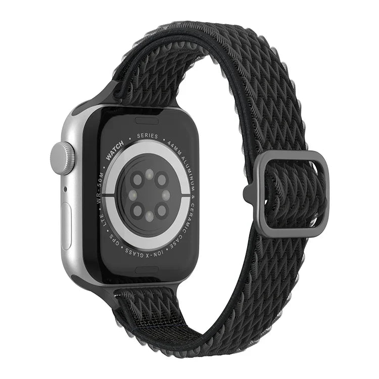 Wave Nylon-Armband für schmale Taille, passend für Apple Watch Series 7 (45 mm), 6, SE, 5, 4 (44 mm), 3, 2, 1 (42 mm) und 7 (41 mm), 6, SE, 5, 4 (40 mm) sowie 3, 2, 1 (38 mm).