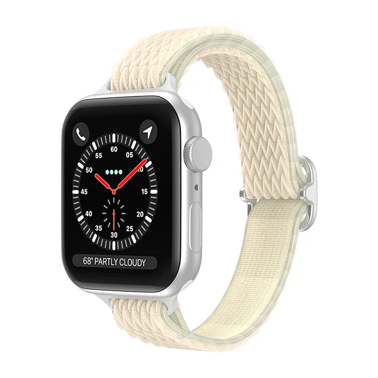 Wave Nylon-Armband für schmale Taille, passend für Apple Watch Series 7 (45 mm), 6, SE, 5, 4 (44 mm), 3, 2, 1 (42 mm) und 7 (41 mm), 6, SE, 5, 4 (40 mm) sowie 3, 2, 1 (38 mm).