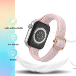 Wave Nylon-Armband für schmale Taille, passend für Apple Watch Series 7 (45 mm), 6, SE, 5, 4 (44 mm), 3, 2, 1 (42 mm) und 7 (41 mm), 6, SE, 5, 4 (40 mm) sowie 3, 2, 1 (38 mm).