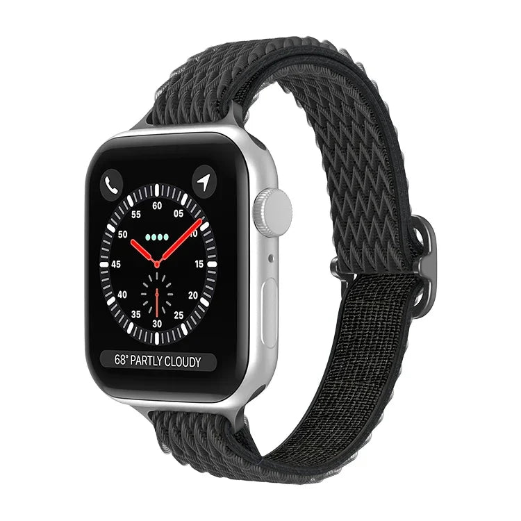 Wave Nylon-Armband für schmale Taille, passend für Apple Watch Series 7 (45 mm), 6, SE, 5, 4 (44 mm), 3, 2, 1 (42 mm) und 7 (41 mm), 6, SE, 5, 4 (40 mm) sowie 3, 2, 1 (38 mm).