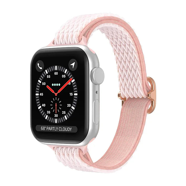 Wave Nylon-Armband für schmale Taille, passend für Apple Watch Series 7 (45 mm), 6, SE, 5, 4 (44 mm), 3, 2, 1 (42 mm) und 7 (41 mm), 6, SE, 5, 4 (40 mm) sowie 3, 2, 1 (38 mm).