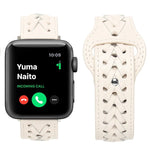 Gewebtes Uhrenarmband für Apple Watch Series 7 (45 mm), 6, SE, 5 und 4 (44 mm), 3, 2 und 1 (42 mm), 7 (41 mm), 6, SE, 5 und 4 (40 mm) sowie 3, 2 und 1 (38 mm)