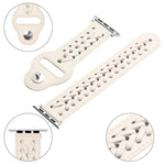 Gewebtes Uhrenarmband für Apple Watch Series 7 (45 mm), 6, SE, 5 und 4 (44 mm), 3, 2 und 1 (42 mm), 7 (41 mm), 6, SE, 5 und 4 (40 mm) sowie 3, 2 und 1 (38 mm)