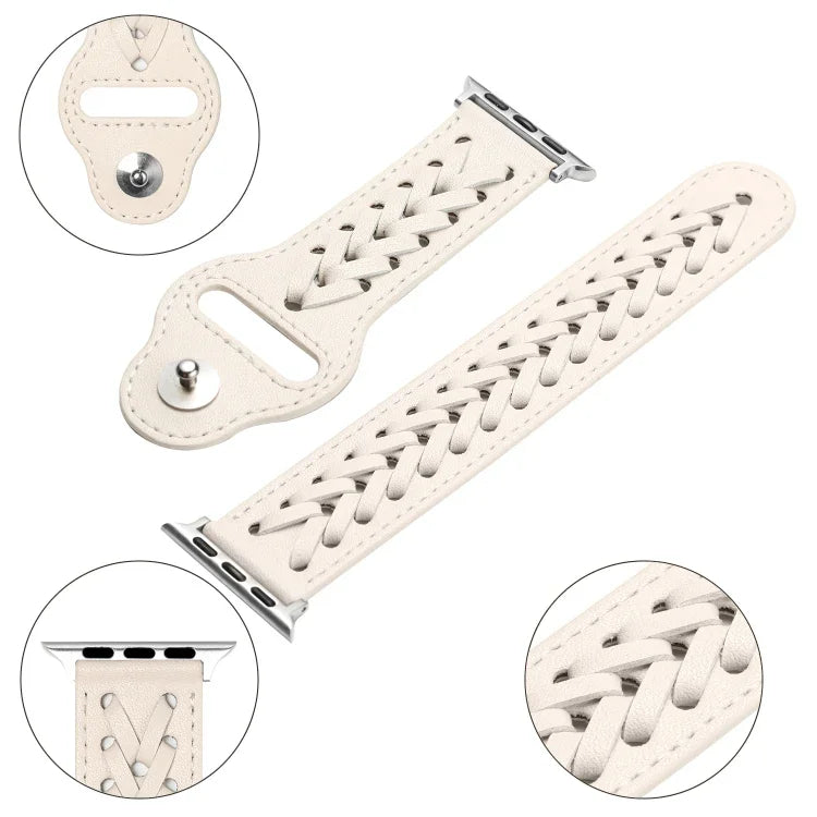Gewebtes Uhrenarmband für Apple Watch Series 7 (45 mm), 6, SE, 5 und 4 (44 mm), 3, 2 und 1 (42 mm), 7 (41 mm), 6, SE, 5 und 4 (40 mm) sowie 3, 2 und 1 (38 mm)