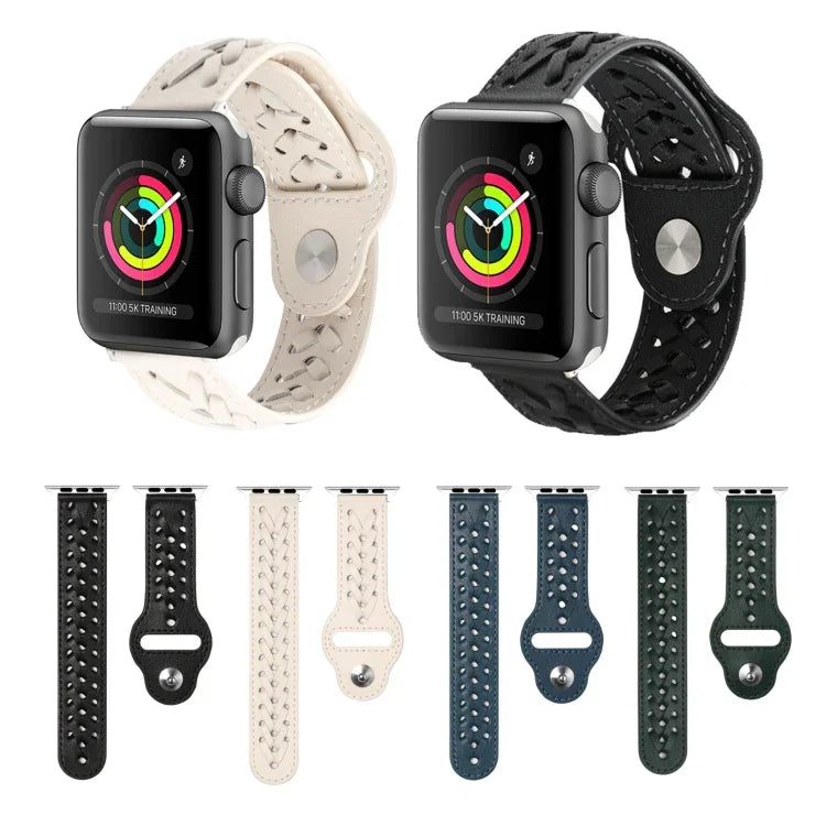 Gewebtes Uhrenarmband für Apple Watch Series 7 (45 mm), 6, SE, 5 und 4 (44 mm), 3, 2 und 1 (42 mm), 7 (41 mm), 6, SE, 5 und 4 (40 mm) sowie 3, 2 und 1 (38 mm)