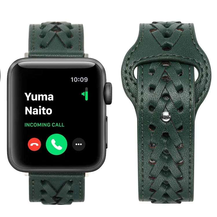 Gewebtes Uhrenarmband für Apple Watch Series 7 (45 mm), 6, SE, 5 und 4 (44 mm), 3, 2 und 1 (42 mm), 7 (41 mm), 6, SE, 5 und 4 (40 mm) sowie 3, 2 und 1 (38 mm)