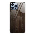 Wood Grain Glass Protective Case, For iPhone 7 Plus, For iPhone 11, For iPhone 14 Plus, For iPhone 14 Pro, For iPhone 14