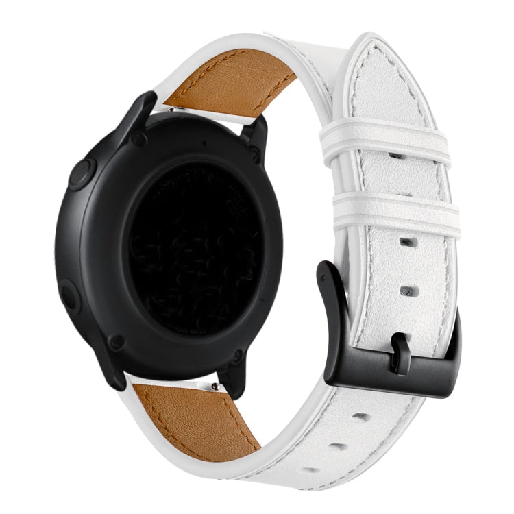 20mmFirst Layer Leather Sewing Thread Watch Band, For Huawei Watch GT3 Pro 43mm / 46mm