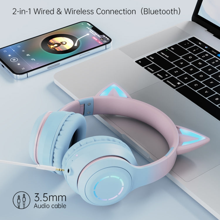 BT029C RGB Dual-Modus Katzenohren Kabellose Bluetooth Kopfhörer