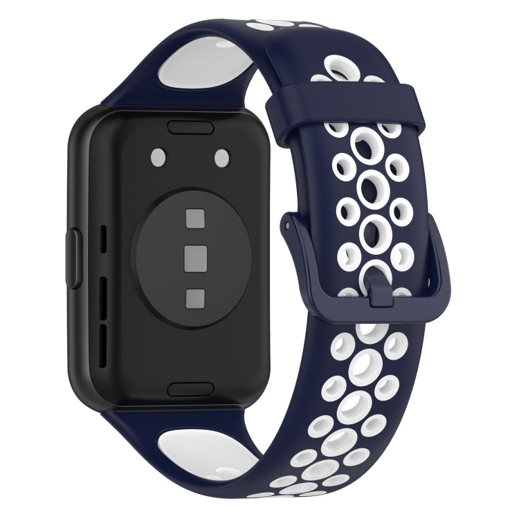 For Huawei Watch Fit 2 Two-Color Breathable Silicone Watch Band