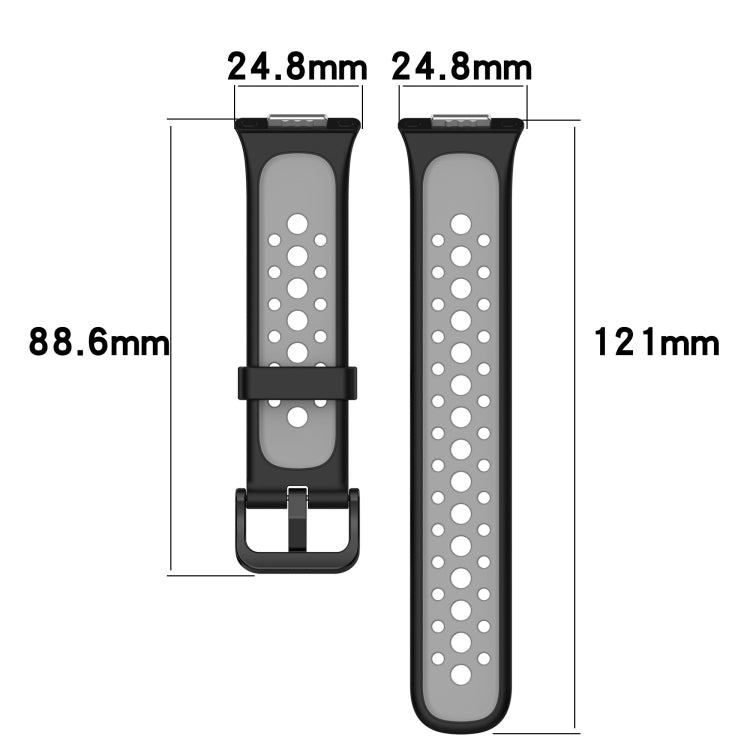 For Huawei Watch Fit 2 Two-Color Breathable Silicone Watch Band